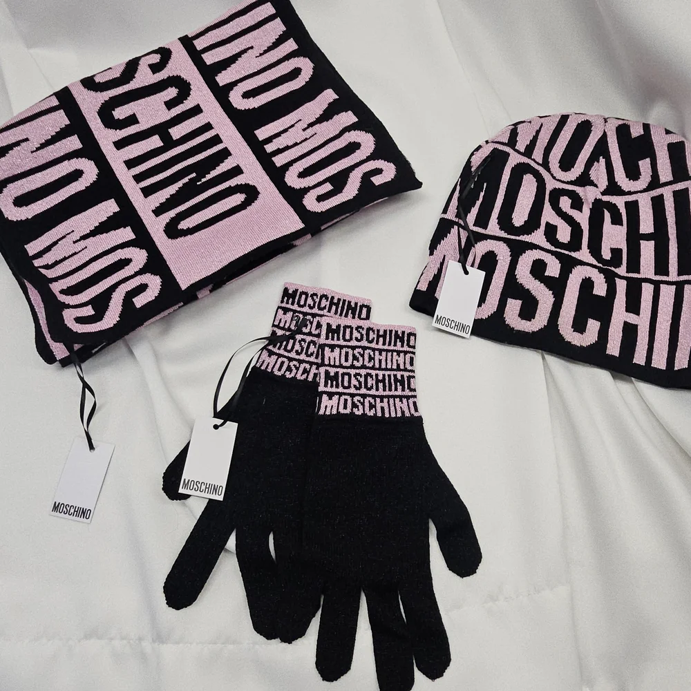 Moschino Pink and Black Women's Accessory Set